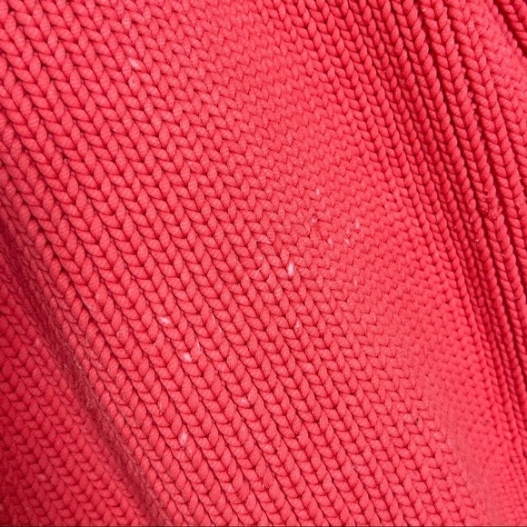 IRO Oversized Chunky Cable Knit Puffed Balloon Sleeve Ribbed V-Neck Sweater XL - Picture 10 of 10